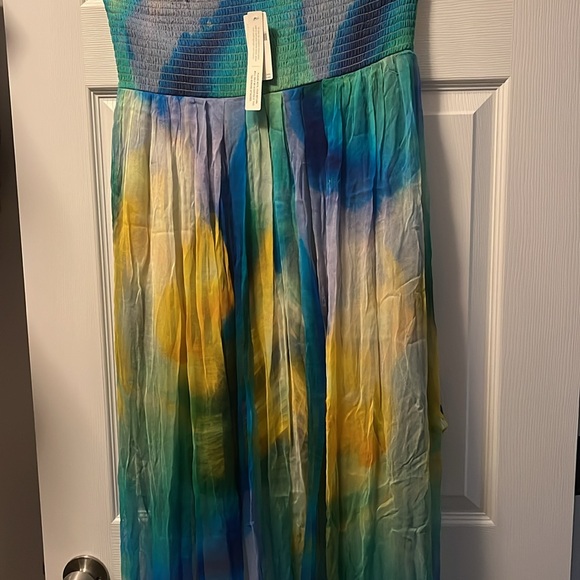 NWT Vineet Bahl Blurred Sheer Mini Dress with Train, sz L - Picture 11 of 17